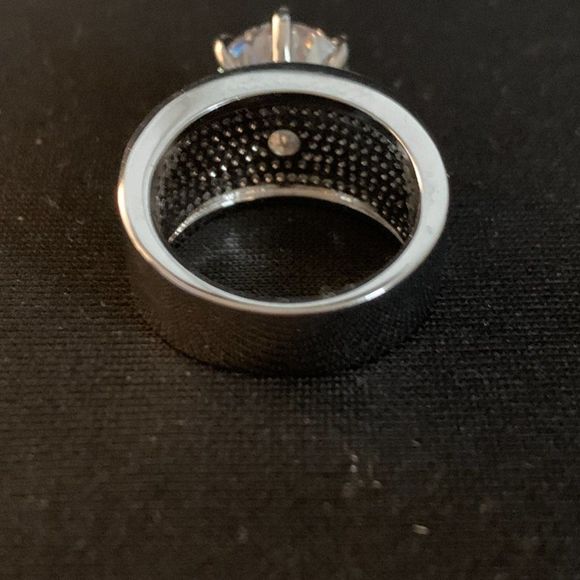 Charter Club Crystal Triple-Row Ring in Fine Silver Plate, Shop High-Quality Mer - Picture 4 of 5